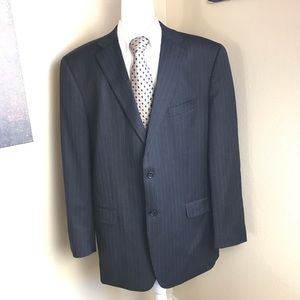 Jones New York black pinstriped blazer